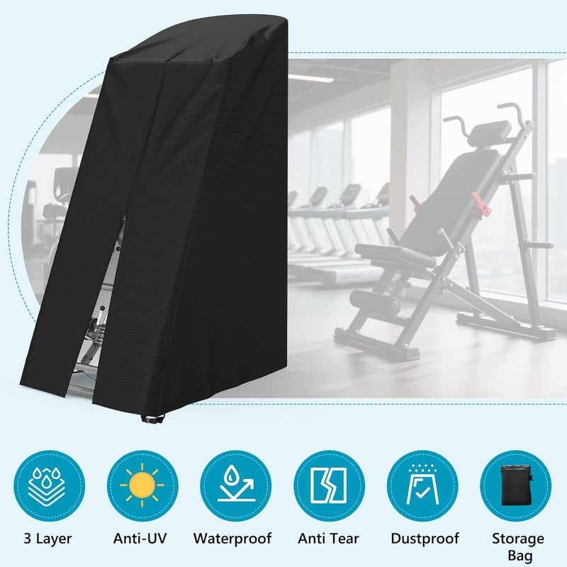 AKEfit Inversion Table Cover - Dustproof and Waterproof Inversion Equipment Protection Covers with Zipper,Fit Most Inverter Table-Indoor or Outdoor,28.3''L x 47''W x 63''H-Black - Image 5